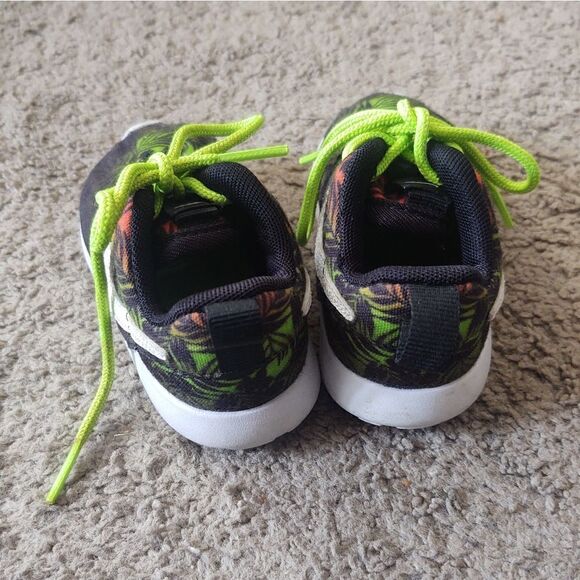 Nike Rosherun Print (TD) Orange/White/Lime/Blk Toddler/Infants Boy's Size 5c - Picture 4 of 6